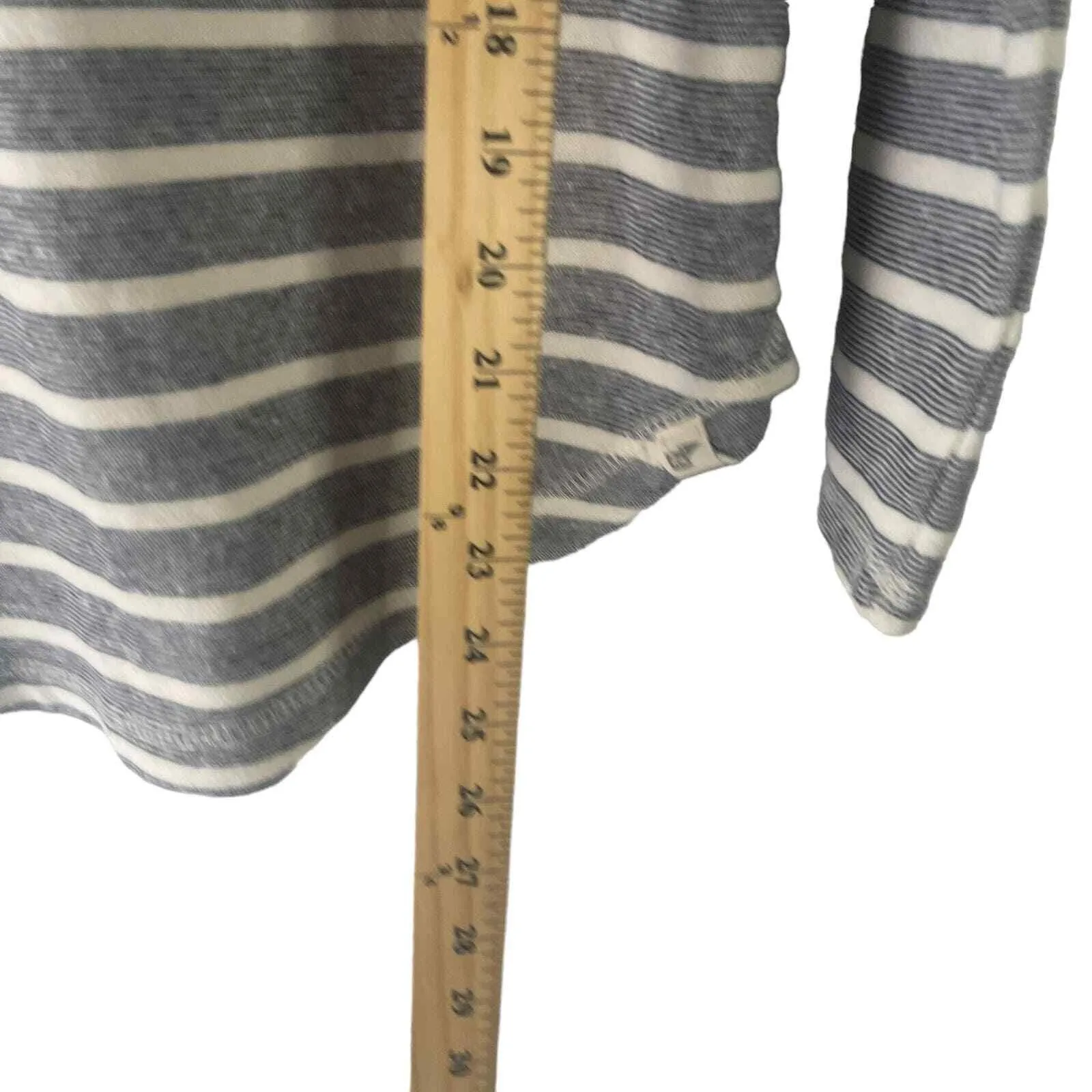 Blue 84 Women's Size Small Nautical Blue Striped Hooded Pull Over Sweater‎ - Image 7