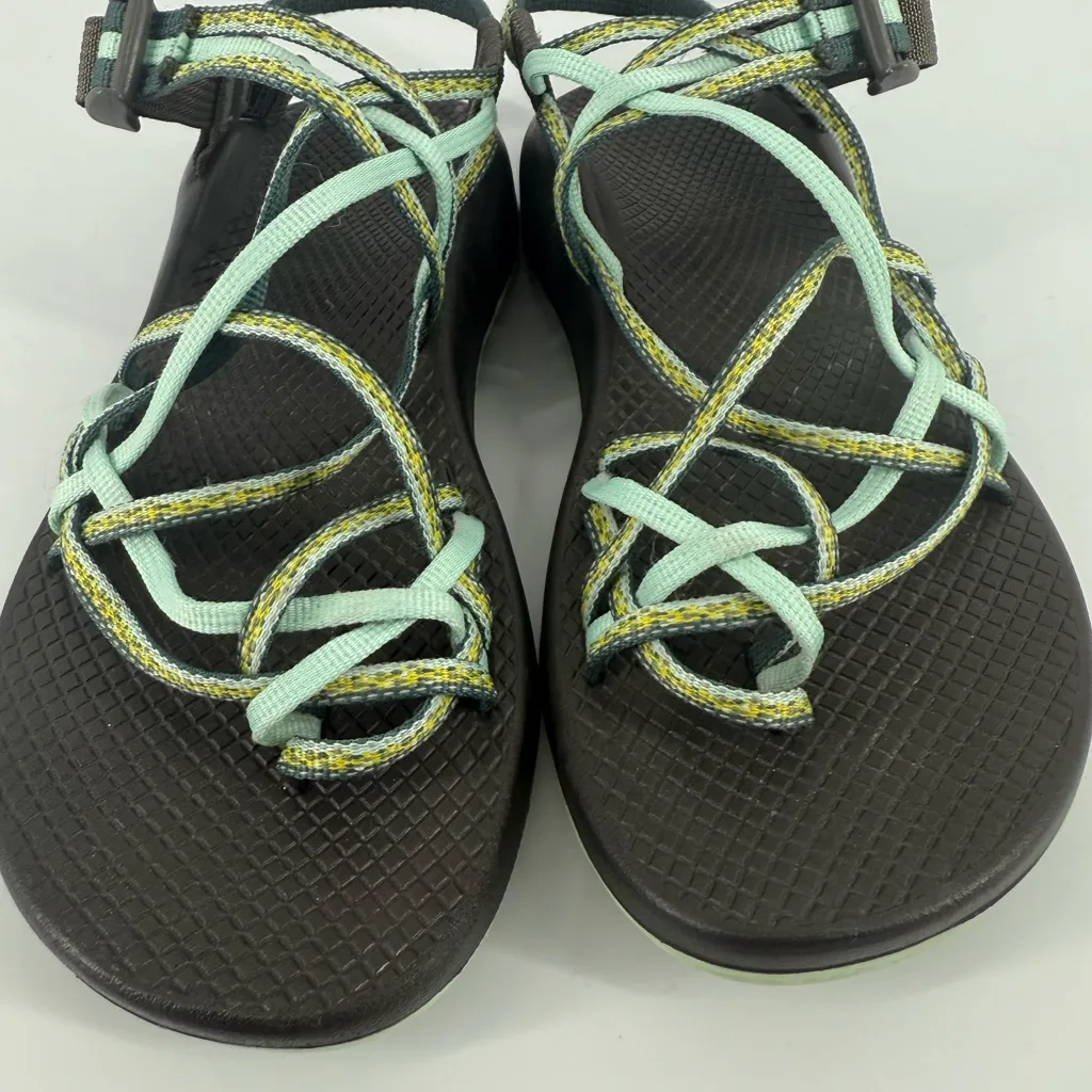 Chaco ZX/3 Classic Triple Strap Sport Sandals Shoes Teal Mint Green Women Size 9 - Image 11