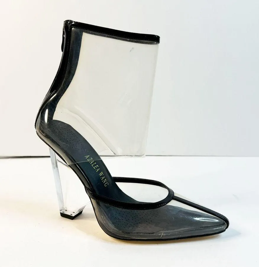 Azalea Wang Black Leather Pointed Toe Heels Size undefined - Image 2