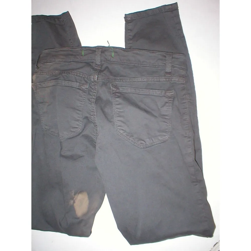 New J Brand Jeans Womens Skinny Pants Twill Machine Gray 24 Dark 26  28 Japanese - Image 4