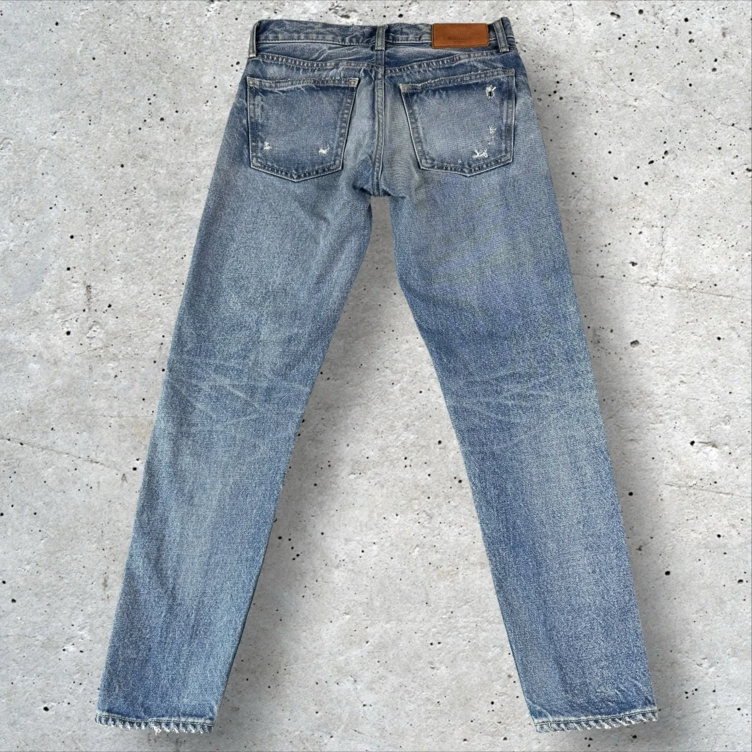 Moussy Vintage Lenox Skinny Straight in Light Blue Japanese Selvedge Denim Sz 25 - Image 8