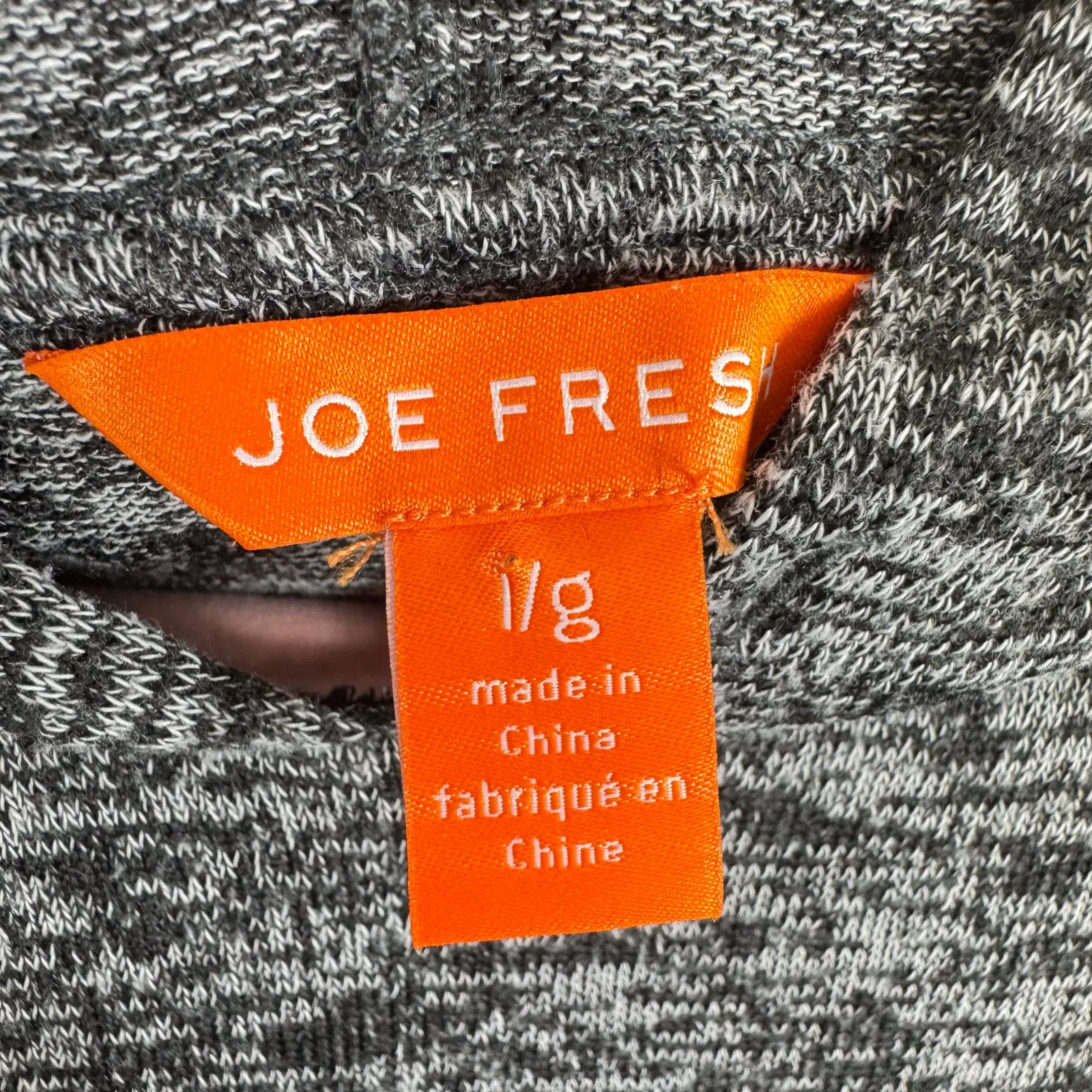 Joe Fresh Gray Heather Hooded Sleeveless Lightweight Knit Casual Mini Dress Sz L - Image 4