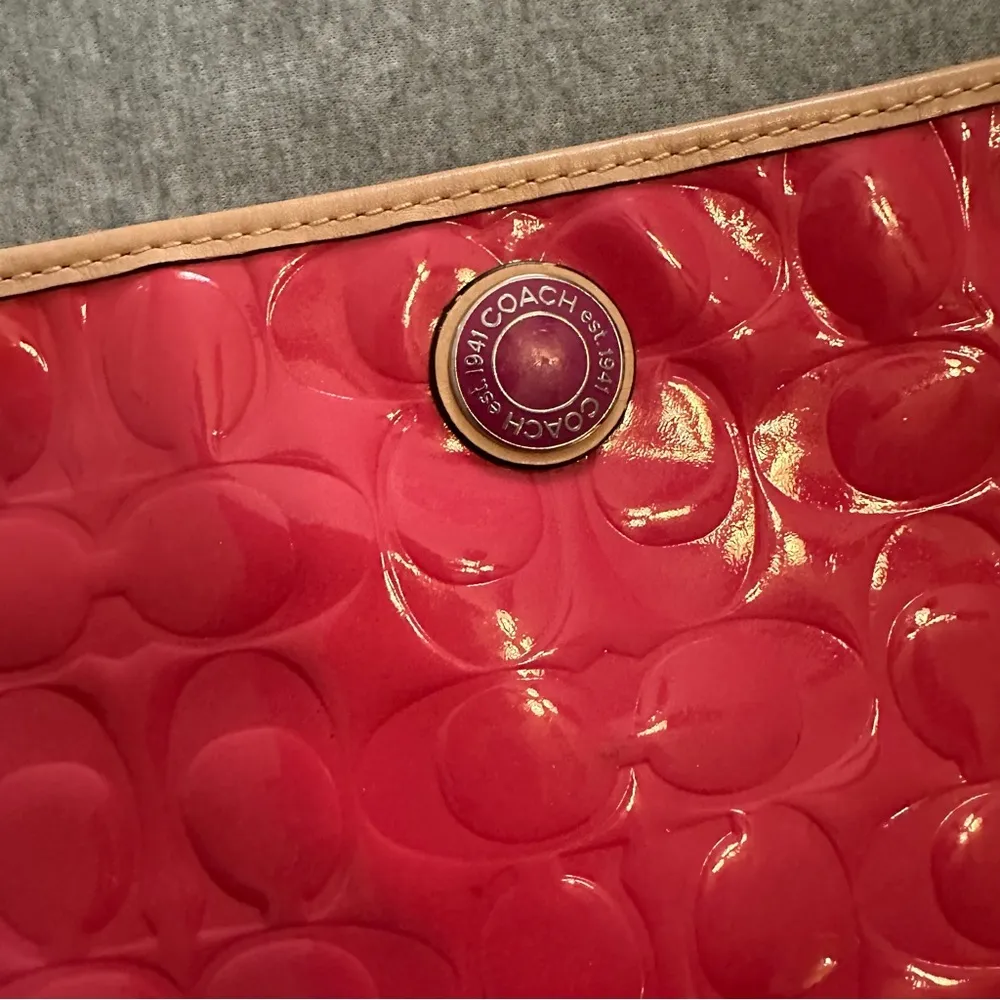Coach pink patent leather clutch - Image 2