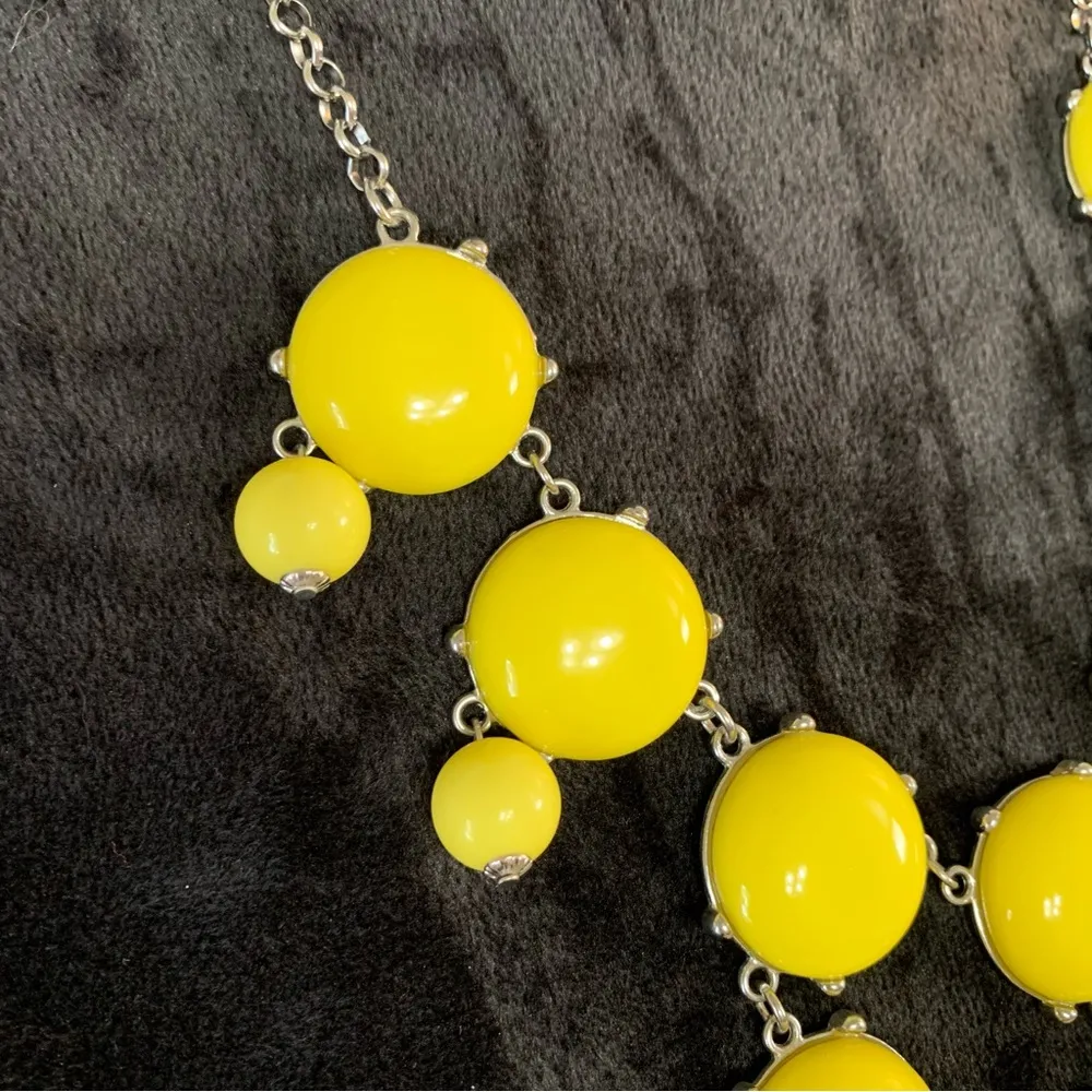 Bright Yellow Y2K Millennial Chunky Statement Necklace - Image 3