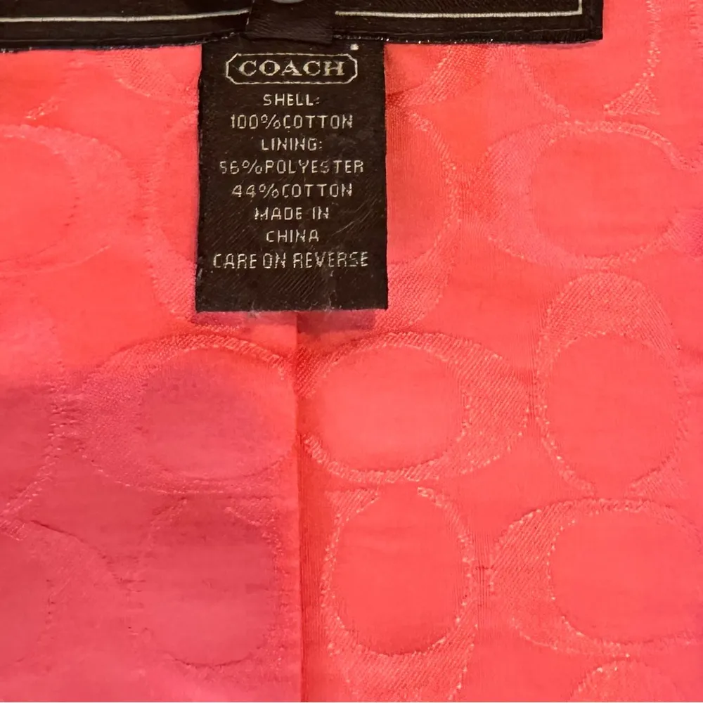 Coach Beige Double-Breasted Trench Coat - Image 3