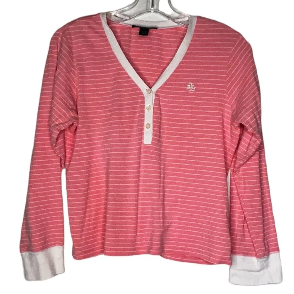 Vintage Lauren Ralph Lauren‎ Pajama Set Pink Size M - Image 3