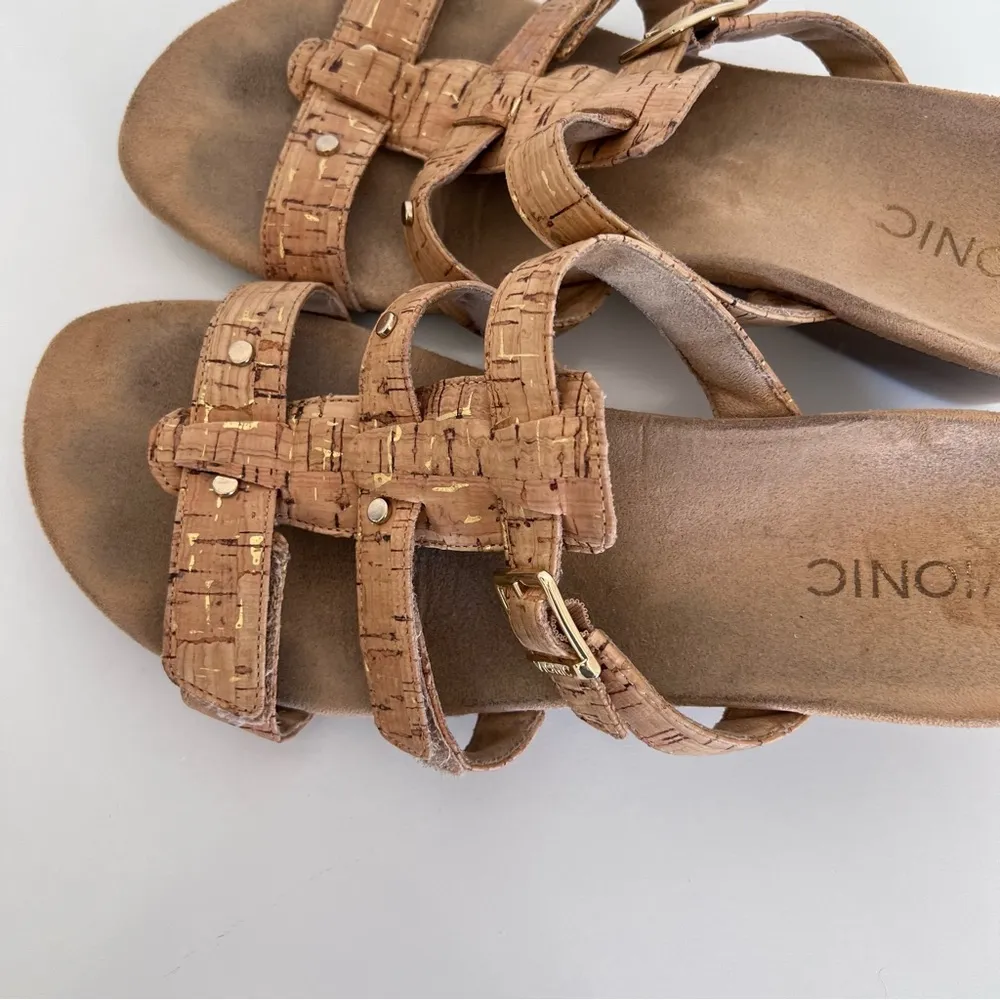 Vionic Radia Orthotic Adjustable Triple Strap Slide Wedge Sandal - Image 5