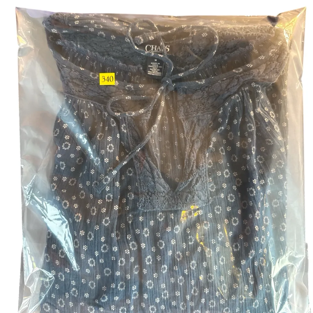 Chaps Navy‎ Floral Blouse - Image 7