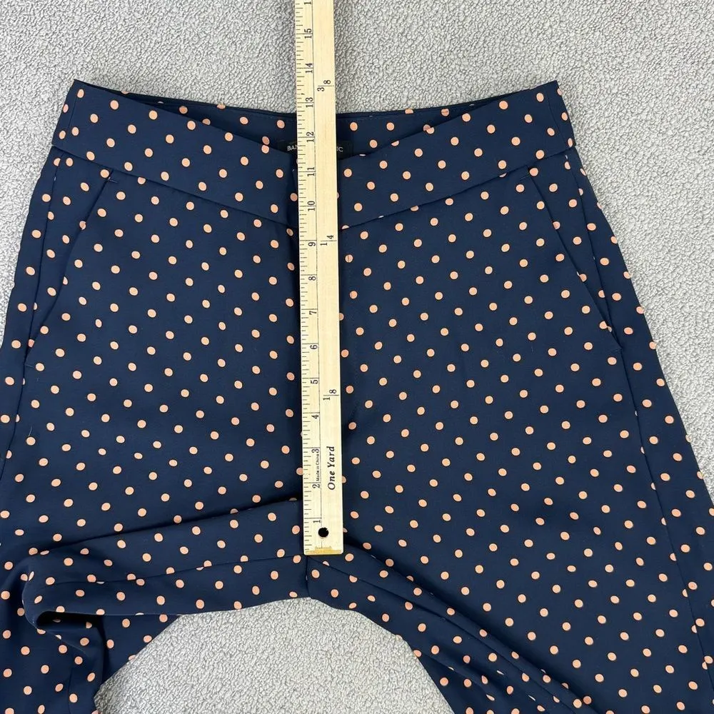 Banana Republic High Rise Wide Leg Polka Dot Pants Blue Tan Size 6 - Image 12