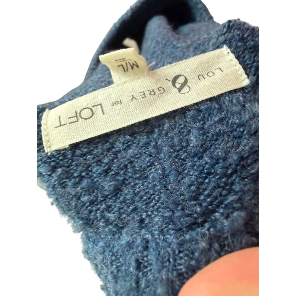 LOU & GREY for Loft Blue Ultra Soft Swing Sweater Size M/L - Image 7