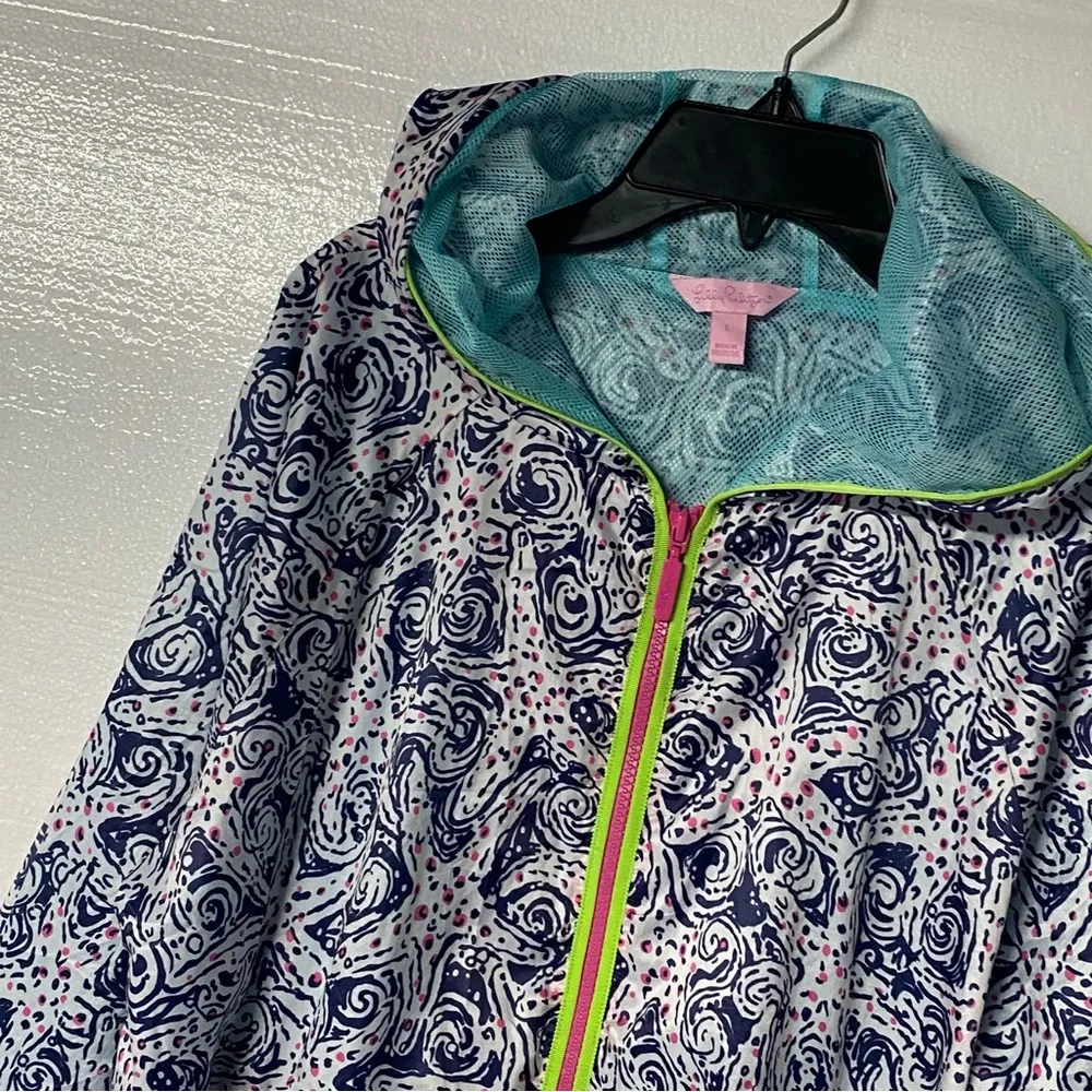 Lilly Pulitzer Jacket Luxletic Weekender Colorful Windbreaker Hooded Lightweight - Image 3