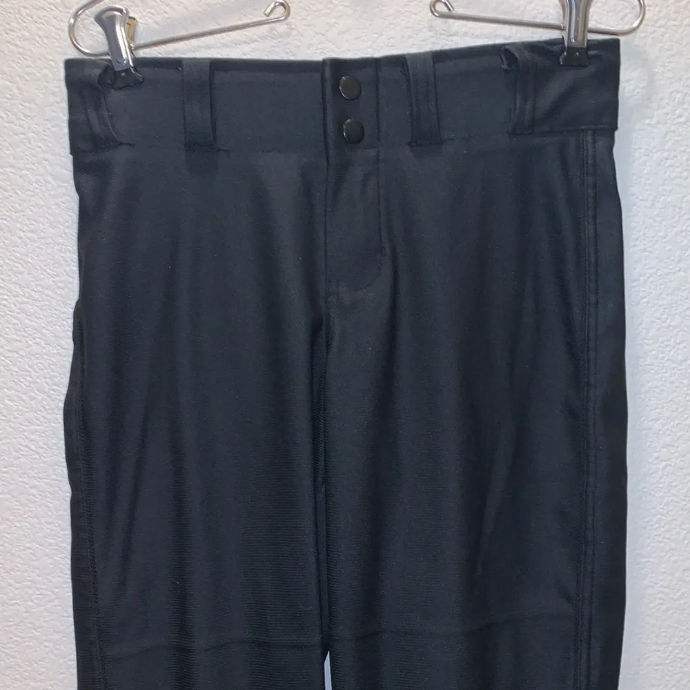 A4 woman’s black capri softball baseball pants - Image 2
