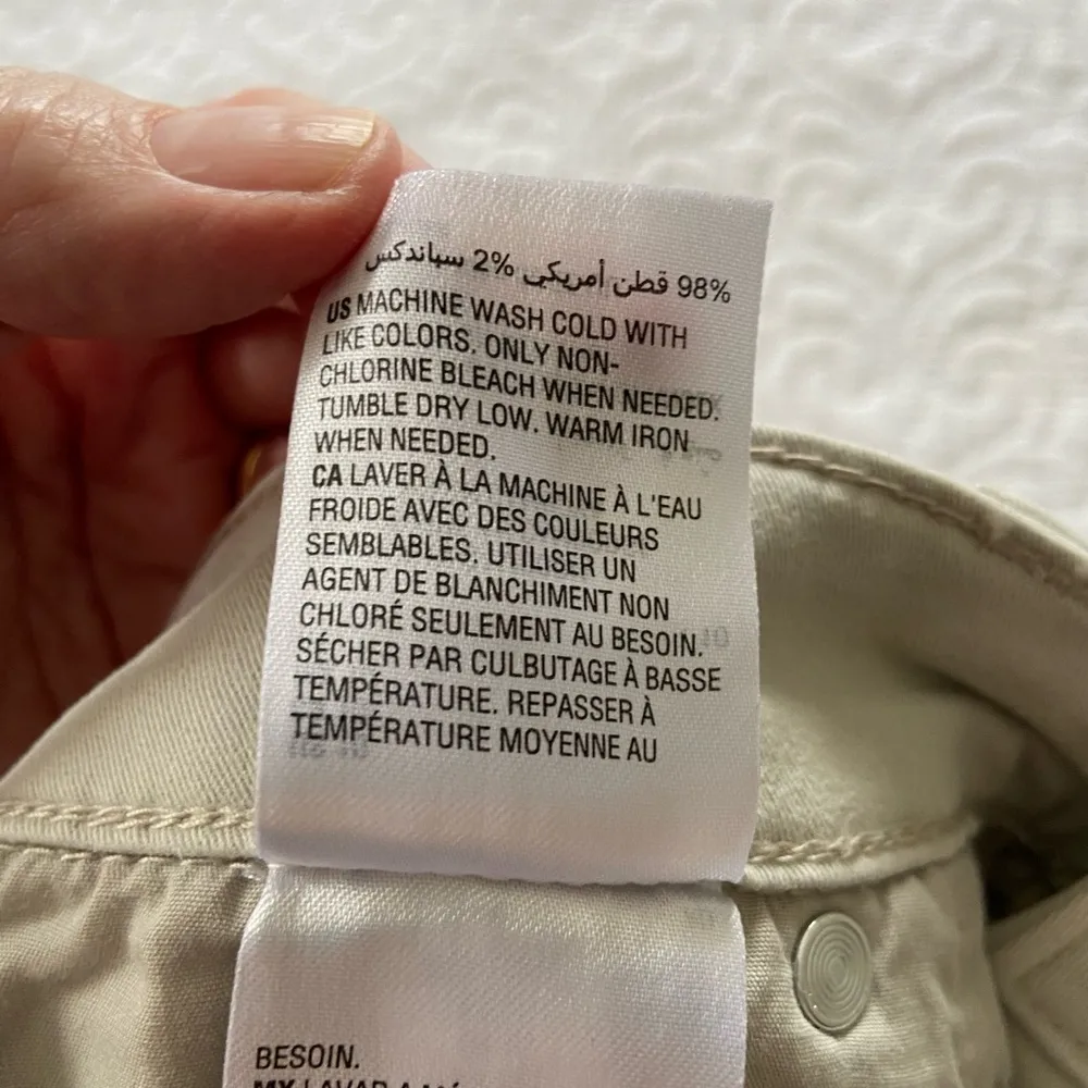 Style & Co Khaki Color Straight Leg Jeans Mid Rise Lightweight Size 10 - Image 6