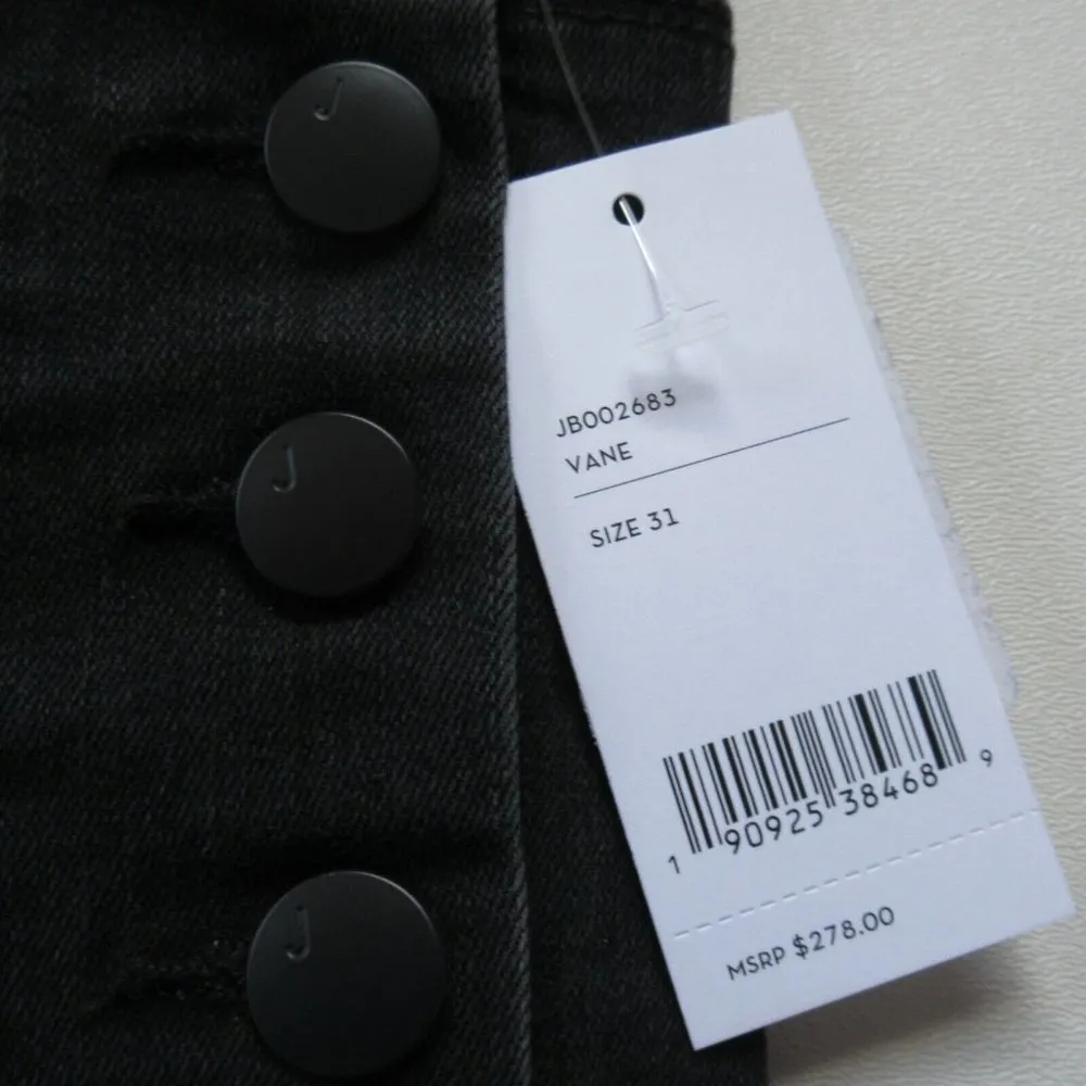 NWT J Brand Natasha in Vane Gray Sky High Crop Skinny Buttonfly Stretch Jeans 31 - Image 4