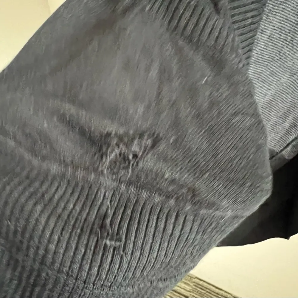 Lululemon Transformation Wrap Black Cozy Longline Sweater Cinched Back FLAWED 4 - Image 10