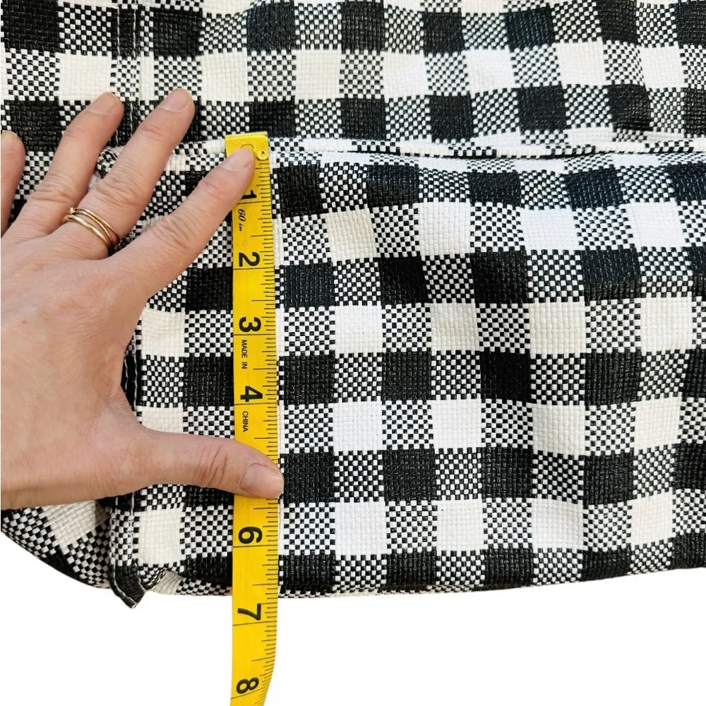 Zara huge large cotton checker/ gingham carryall bag - Image 3