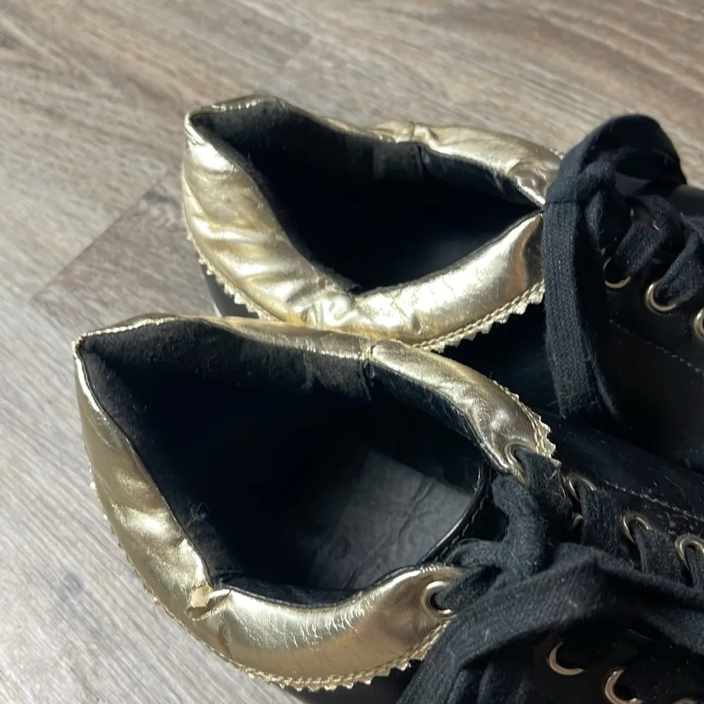 Torrid Black and Gold Sneakers - Image 6