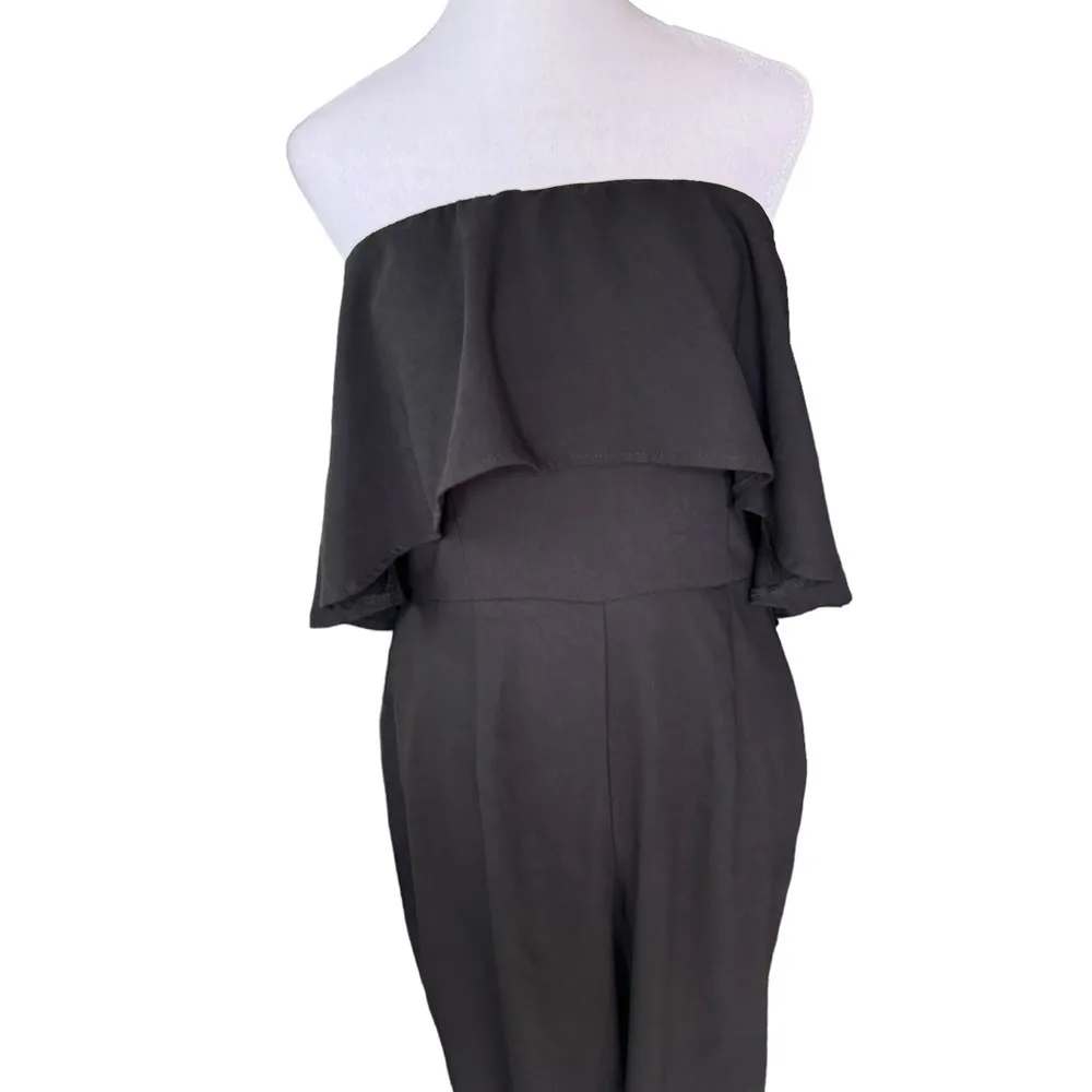 SuperDown x Revolve - NWT Reina Ruffle Strapless Jumpsuit Sz L - Image 5