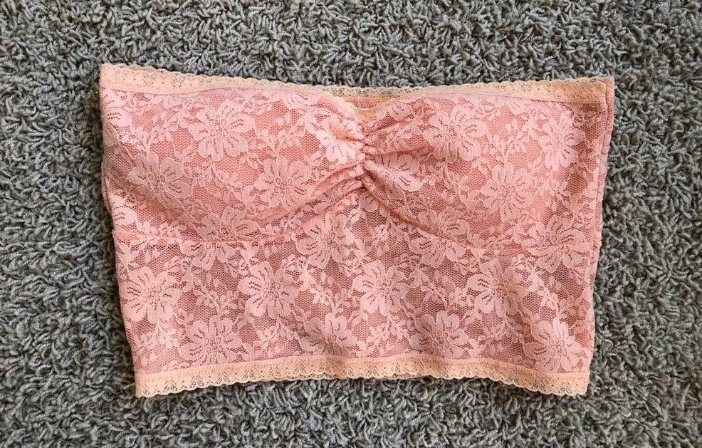 F21 sheer Lace bandeau Sz S - Image 6