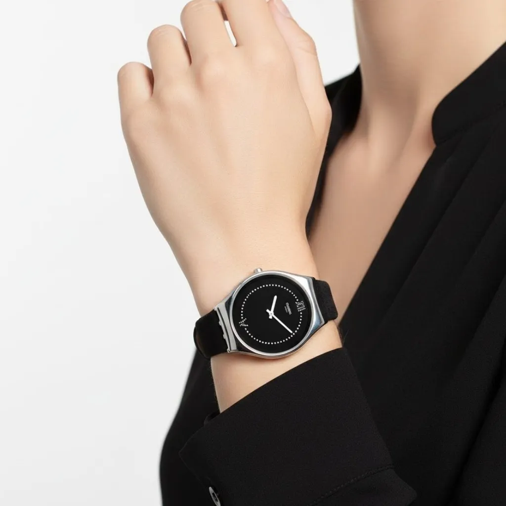 NWT Swatch Fashion Ladies Quartz Steel Authentic Watch - Image 2