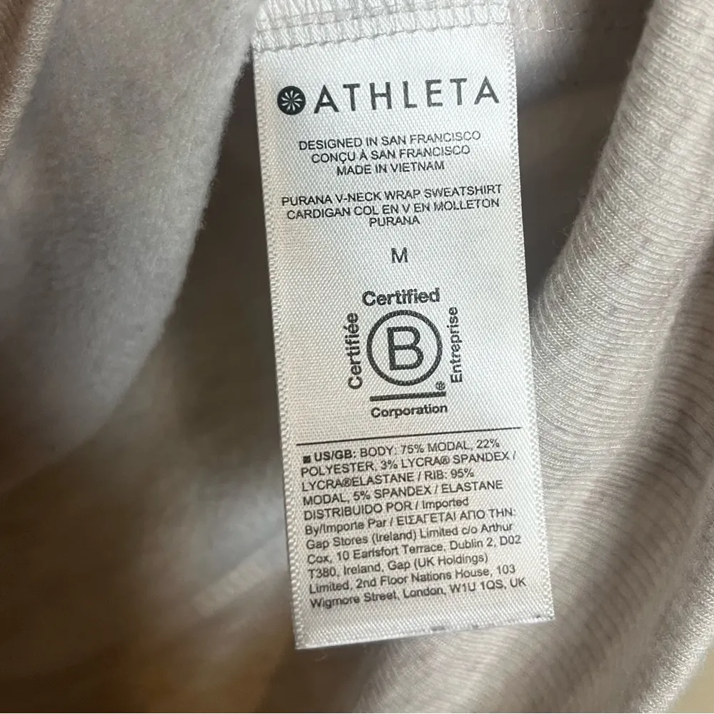 Athleta Purana V-Neck Wrap Sweatshirt size M - Image 7