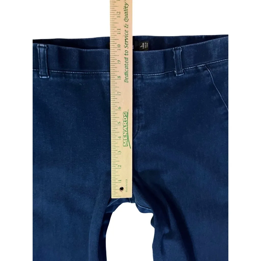 Betabrand Pull-On Jeans Womens L Long Used Blue Stretch Bootcut Pants Tall - Image 10