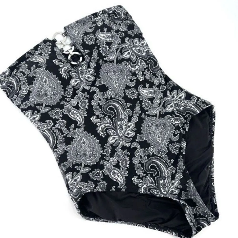 Michael Kors‎ Womens Sweetheart Paisley Bandeau One - Image 5