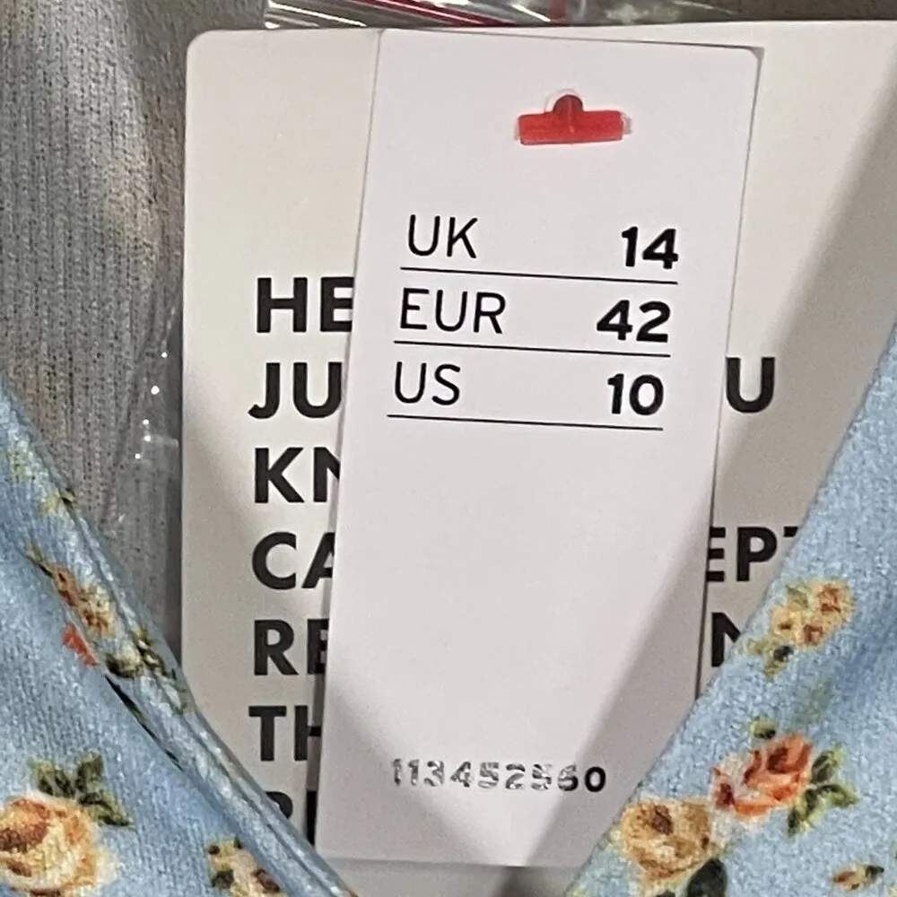 NWT Topshop Jersey Button Through Midi Dress in Pale Blue - Image 5