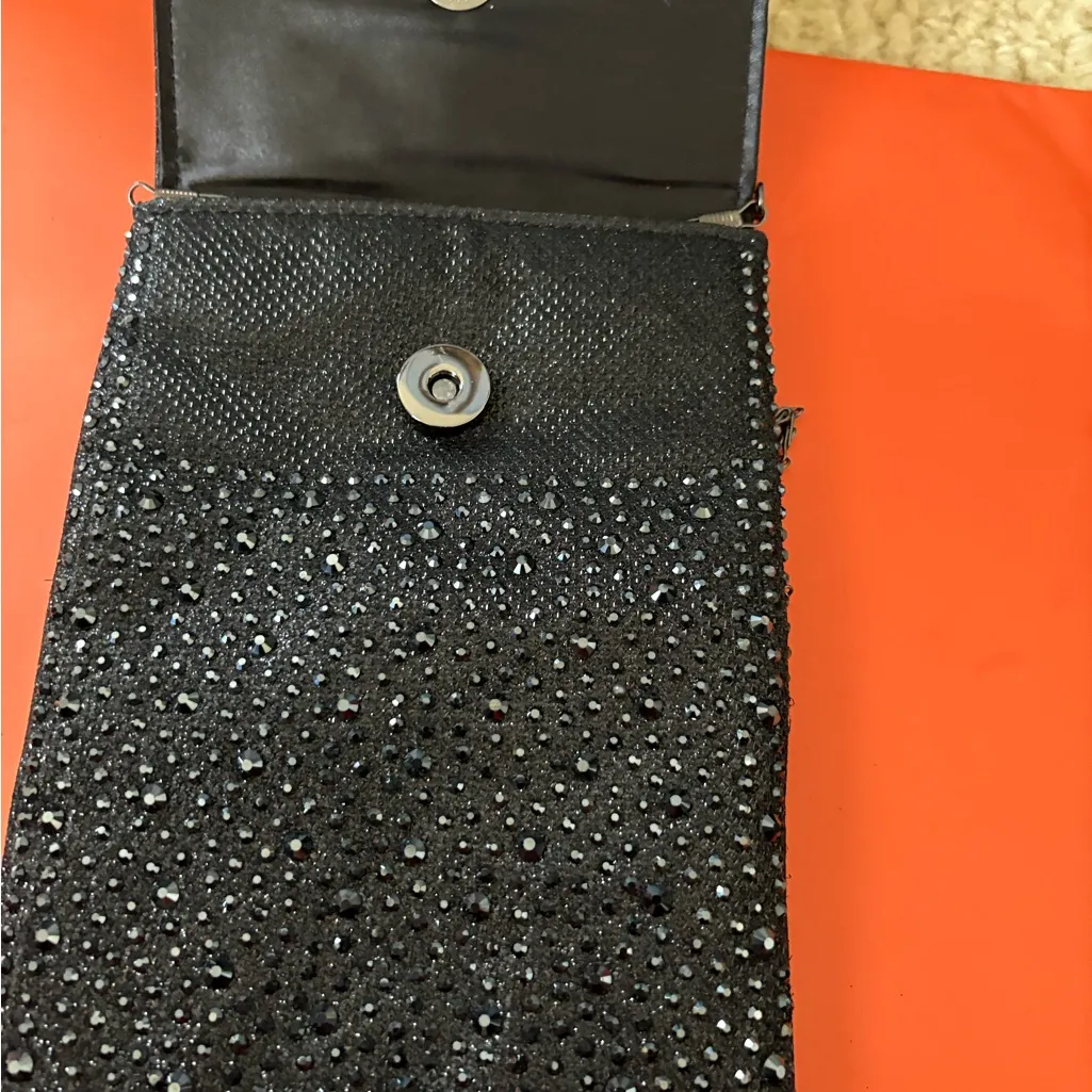 Black Rhinestone Crossbody Bag - Image 3
