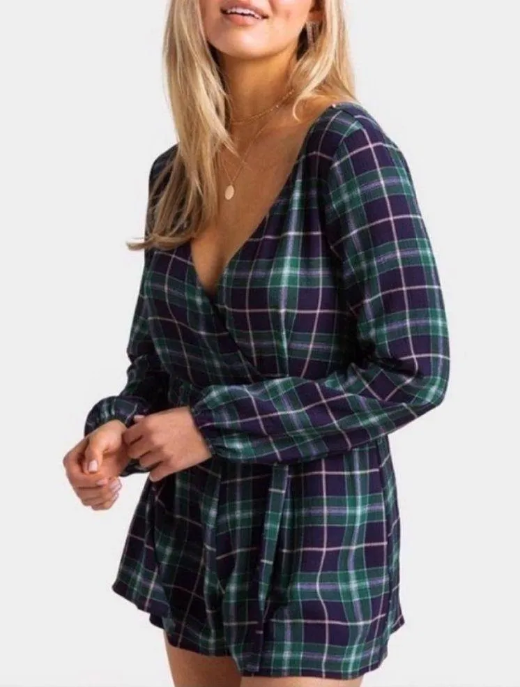 Size XXS Plaid Romper New With Tags - Image 4