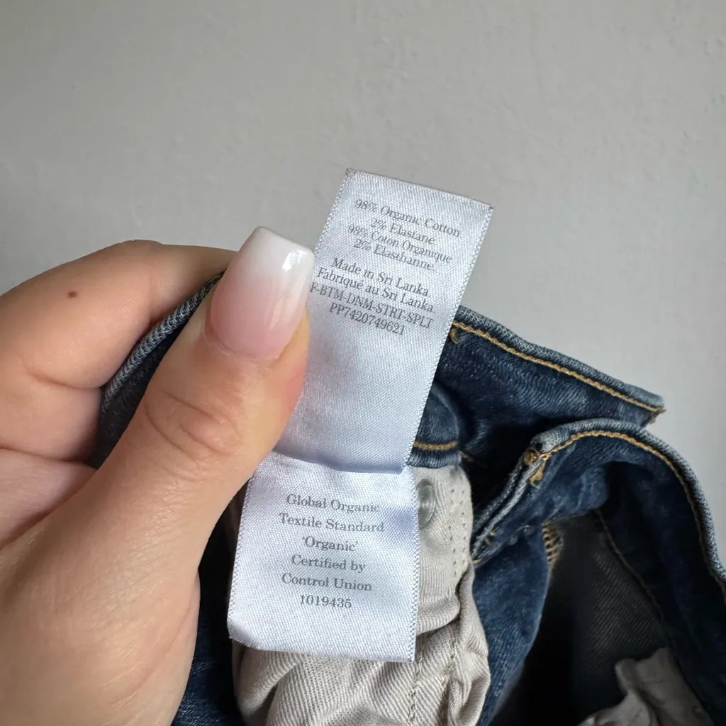 Everlane The Cheeky Split Hem Jean Womens 31 Organic Cotton Mid Wash Blue - Image 7