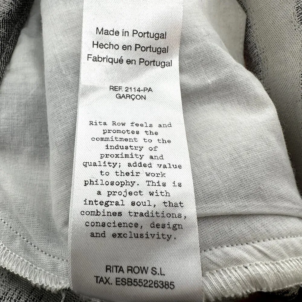 Anthropologie Rita Row Garon Trouser Striped Colorblock Baggy Organic Cotton S - Image 6