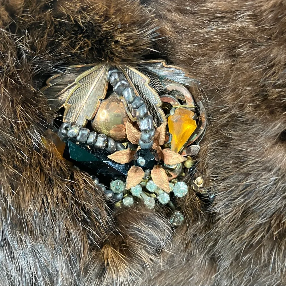 BHS British Home Store | Brown Faux Crocodile Fur Trim Handbag - Image 2