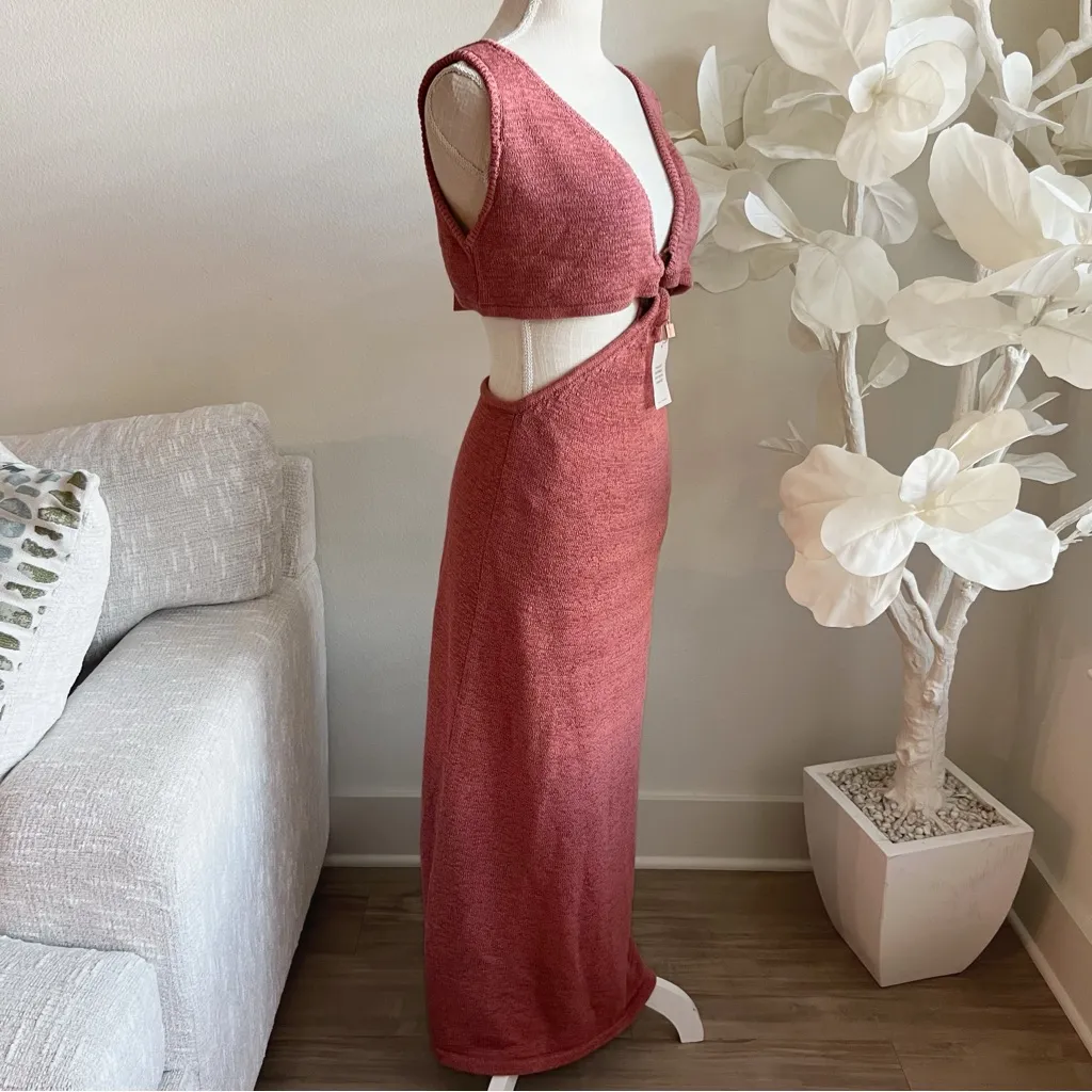 Cult Gaia Bank Cut Out Knit Maxi Dress In Jaipur - Image 4