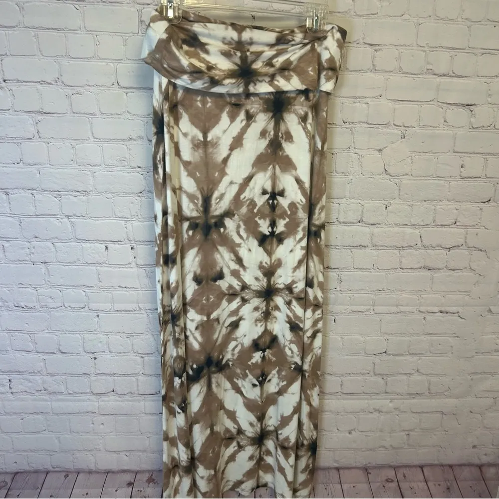 Calvin Klein boho tie dye print stretch maxi skirt size Small - Image 3