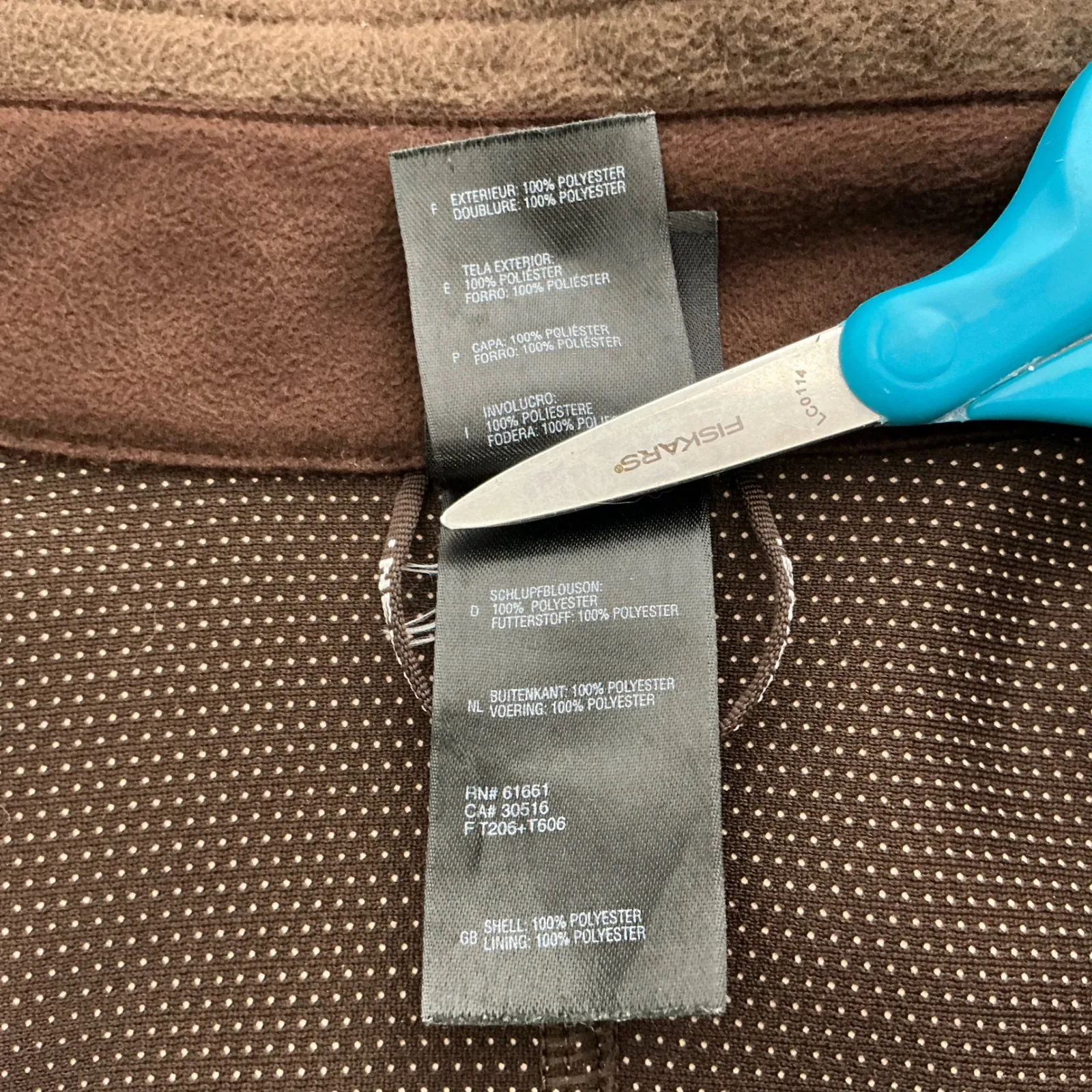 The North Face Women's Brown Full Zip Fleece Jacket Size L Warm Cozy Outdoors‎ - Image 5