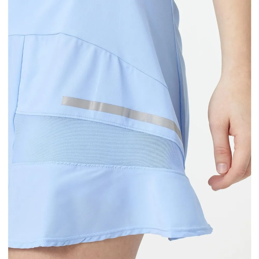 Lucky in Love Women's Tech Long Sprint Mesh Skirt Tennis Zip Front XL NWOT Green - Image 9