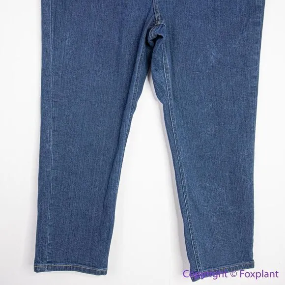 NEW Express super high rise mom jeans‎ in medium dark blue wash, 14R - Image 2