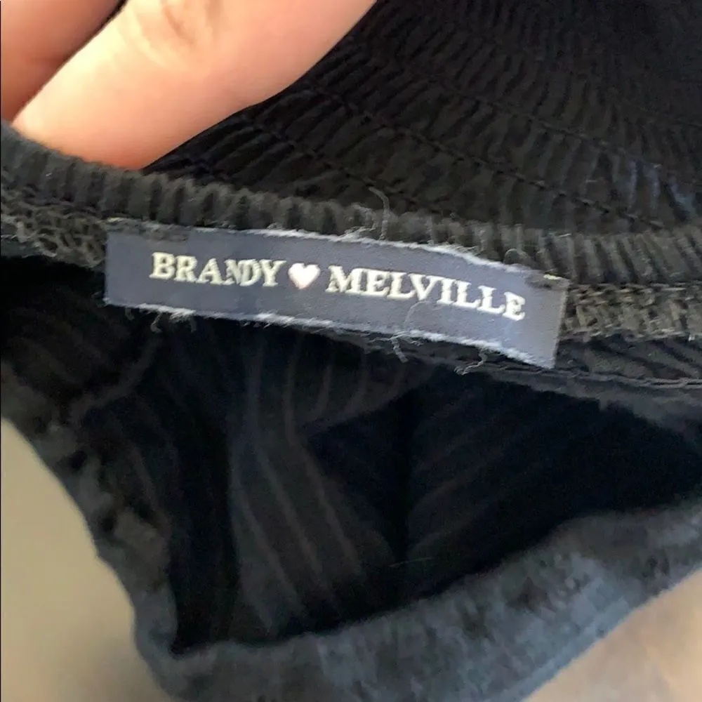 Brandy Melville Black Off the shoulder top! O/S - Image 3