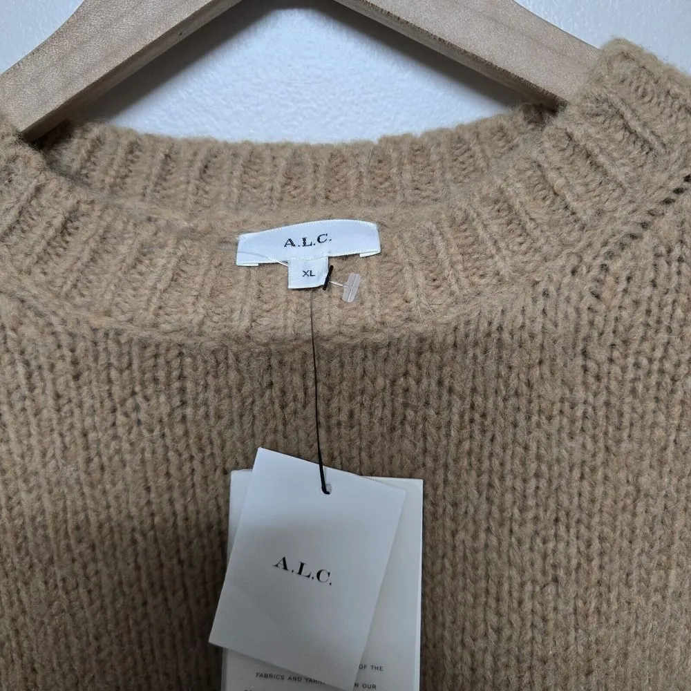 A.L.C. Marco‎ Oversized Wool Alpaca Crewneck Sweater Preppy Sz XL NWT - Image 5