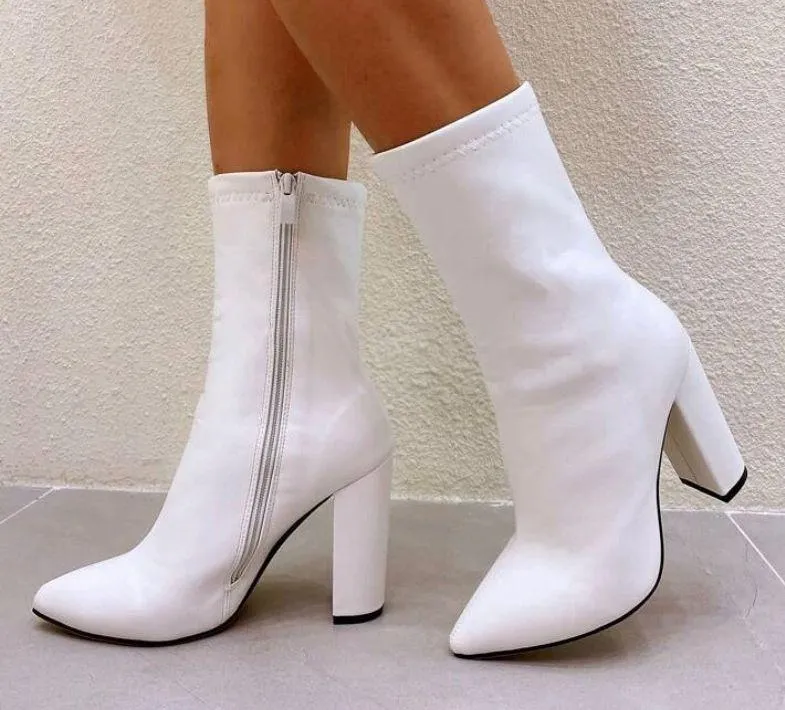 White Boots Size 7.5 - Image 2