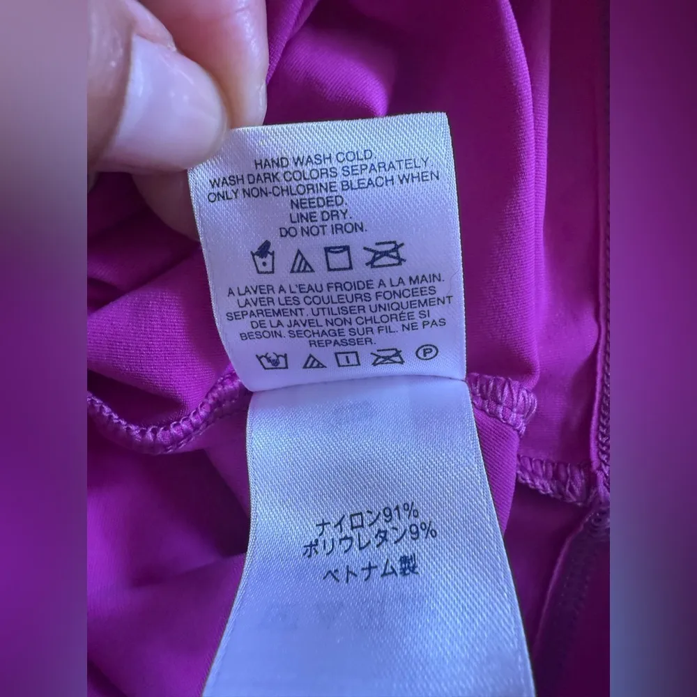 Lands' End Red Fitted Long Sleeve Blouse - Image 4