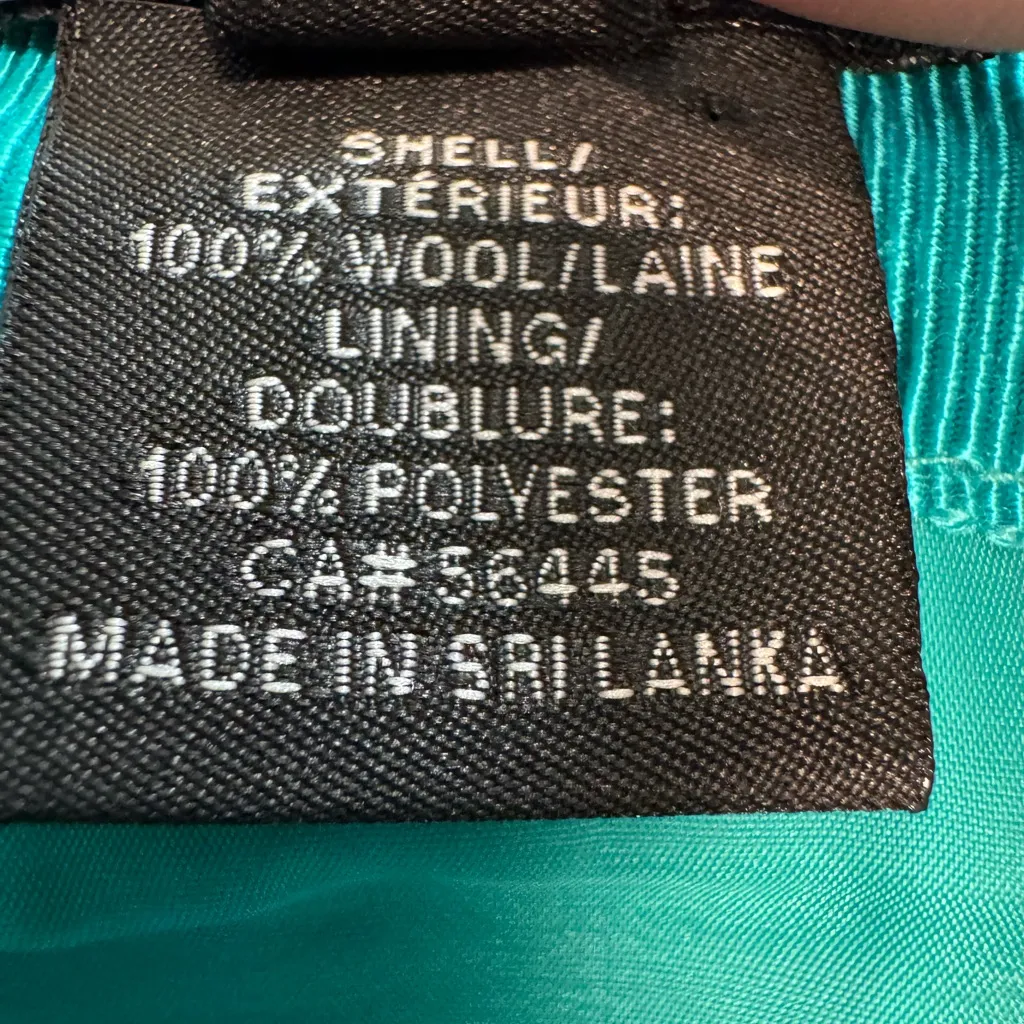 J. Crew 100% Wool Teal Lined Pencil Skirt Small Flaw K35 - Image 6