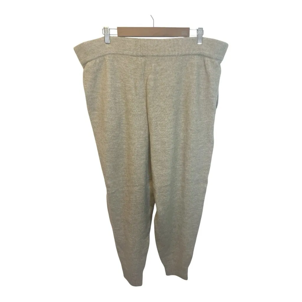 Calia by Carrie Underwood Sweater Knit Jogger Pants 1X Tan Neutral Pockets NWT - Image 3