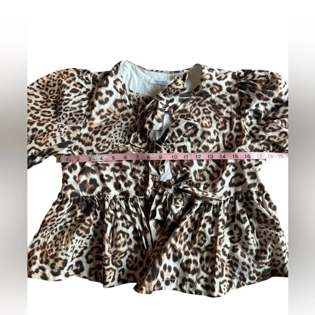 Peppermayo Exclusive Western Wind Leopard Tie Top - Size 4 - Image 11