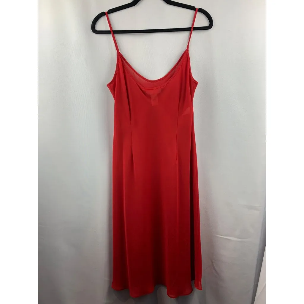 Women's Jones New York Red Silk Dress Size 10 - Image 2
