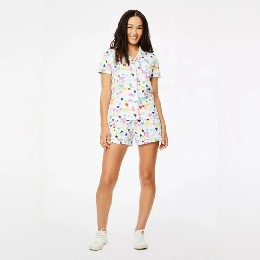 NWOT Roller Rabbit x Kerri Rosenthal Polo Pajamas in Starry Starry Love in an XS - Image 2