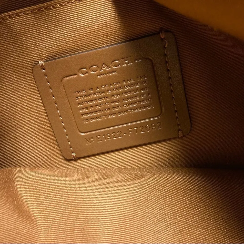 Coach Paxton Duffle Crossbody Purse Bag Chalk Cream Pebble Leather NWT - Image 8