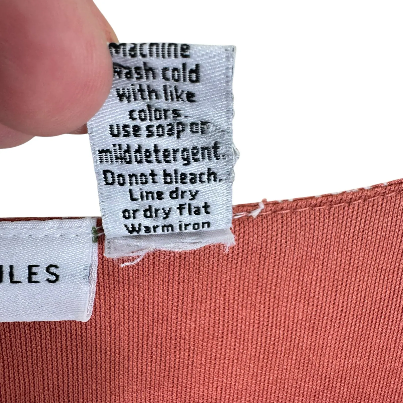 Sincerely Jules Coral Orange White V-Neck Sleeveless Tiered Above Knee Dress L - Image 5