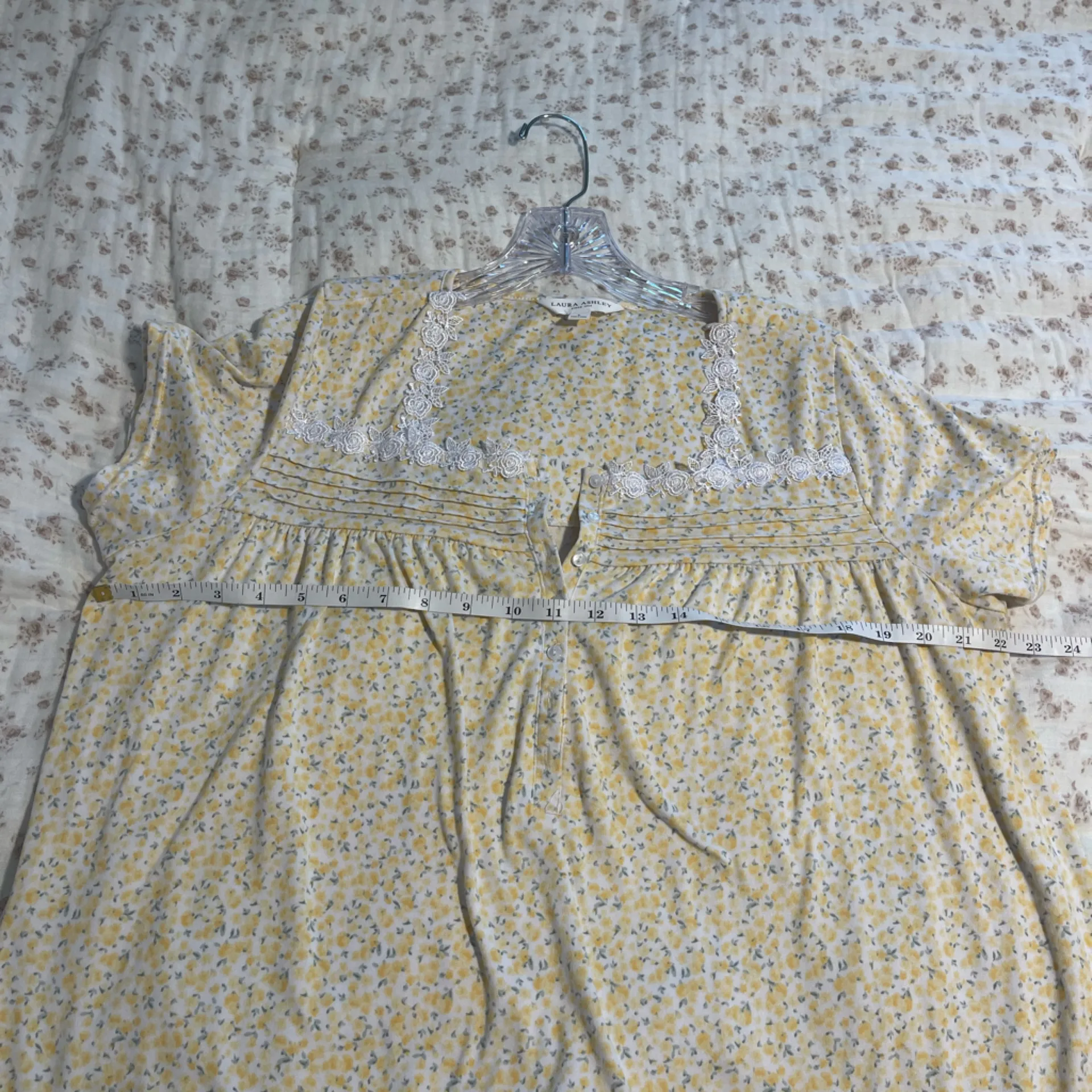 Laura Ashley Yellow Floral Nightgown - Image 6